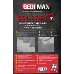 Colle à carrelage déformable Gedimax Flex C2TE S1 - sac de 25 kg