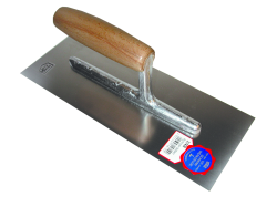 Plâtresse avec manche en bois 260 x 100 x 0,4 mm - Inox