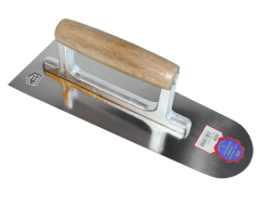 Plâtresse 280 x 110/85 x 0,7 mm manche en bois - inox