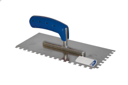 Plâtresse dentelée  280 x 130 / 4 x 4 mm / ZG16 manche SOFT GRIP - inox