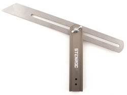 Fausse équerre à coulisse 300 mm, talon alu, lame inox