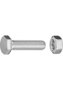 BOULON TETE HEXA M8x30      5pcs ZI