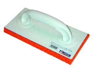 Plâtoir 275 x 130 x 20 mm avec semelle caoutchouc spongieux orange