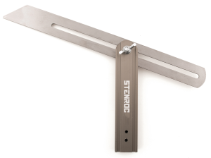 Fausse équerre à coulisse 300 mm, talon alu, lame inox